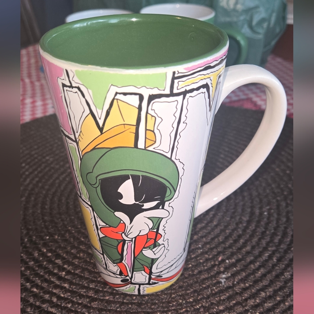 Character Themed Green and White Mug